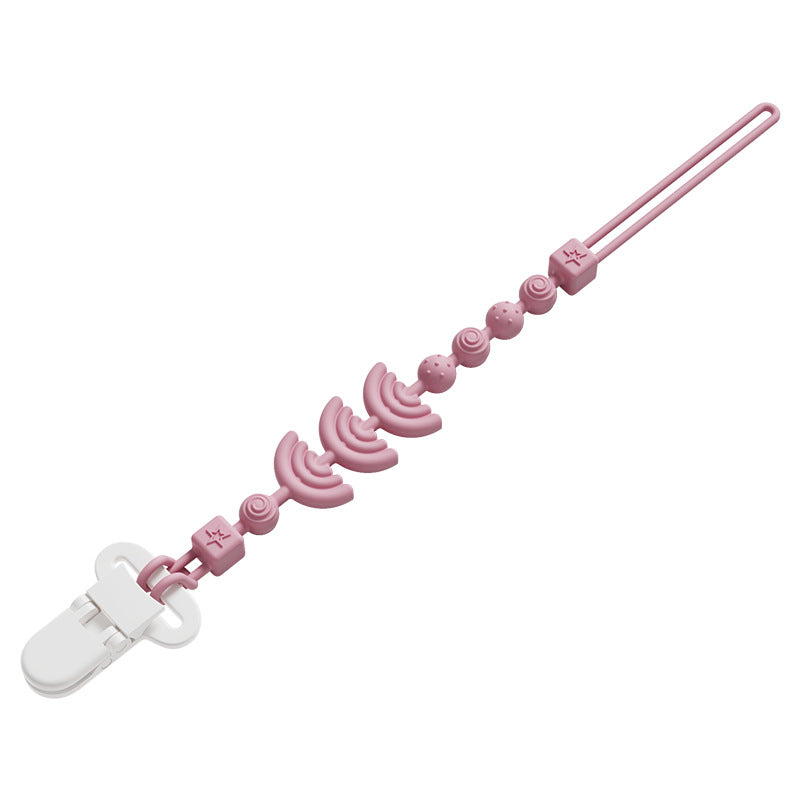 Chaîne attache-tétine anti-chute en silicone