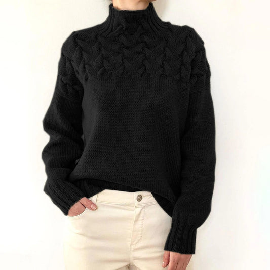 Everest Cable-Knit High Collar