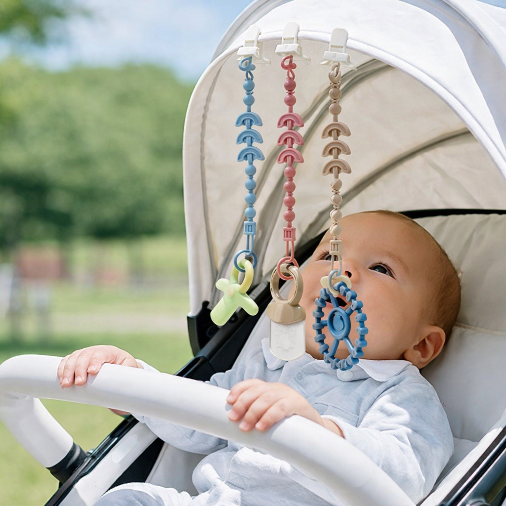 Chaîne attache-tétine anti-chute en silicone