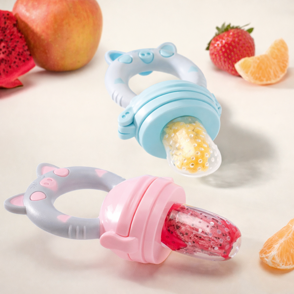 Anneau de dentition bébé avec 3 embouts de mastication offerts