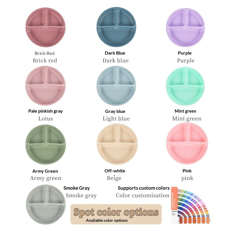Plateau repas compartimenté en silicone pour bébé