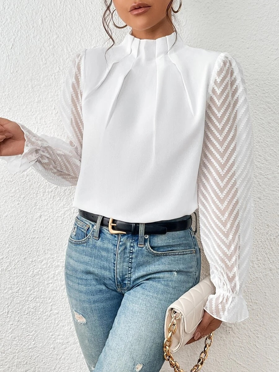 Elara Golvende Chiffon Blouse