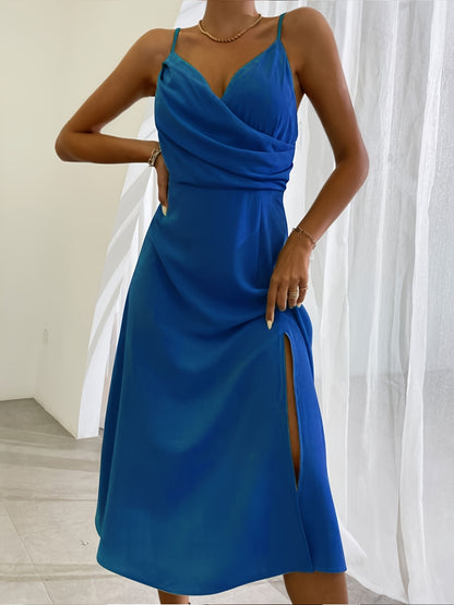 Celeste V-Neck Slit Dress