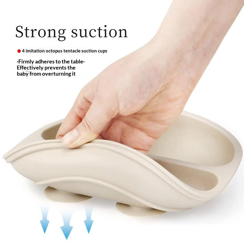 Plateau repas compartimenté en silicone pour bébé