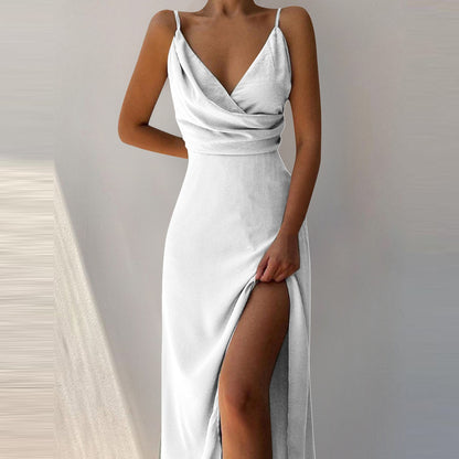 Celeste V-Neck Slit Dress