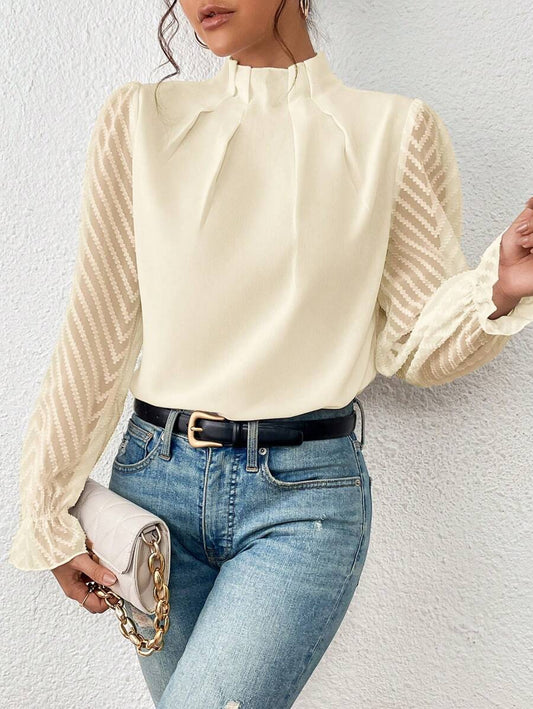 Elara Wavy Chiffon Blouse