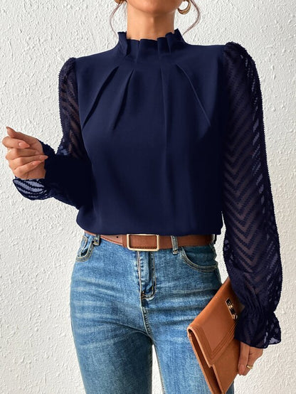 Elara Golvende Chiffon Blouse