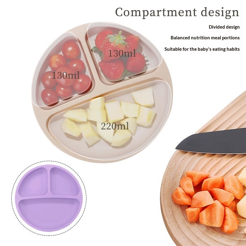 Plateau repas compartimenté en silicone pour bébé