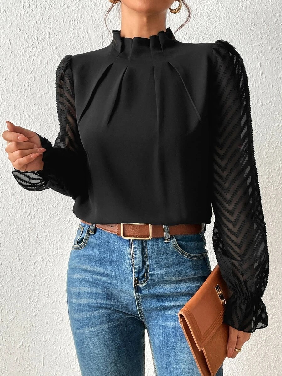 Elara Golvende Chiffon Blouse