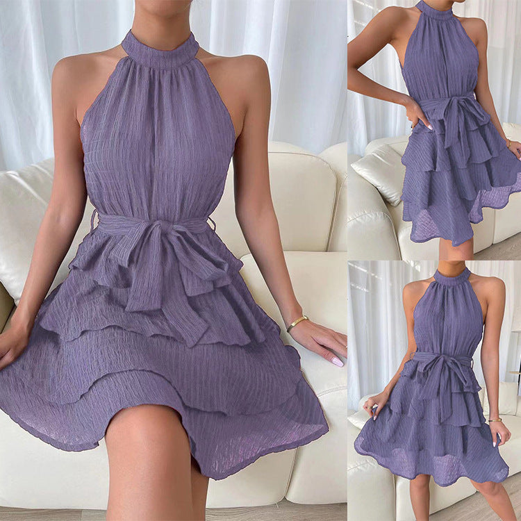 Dahlia Ruffle Halter Dress