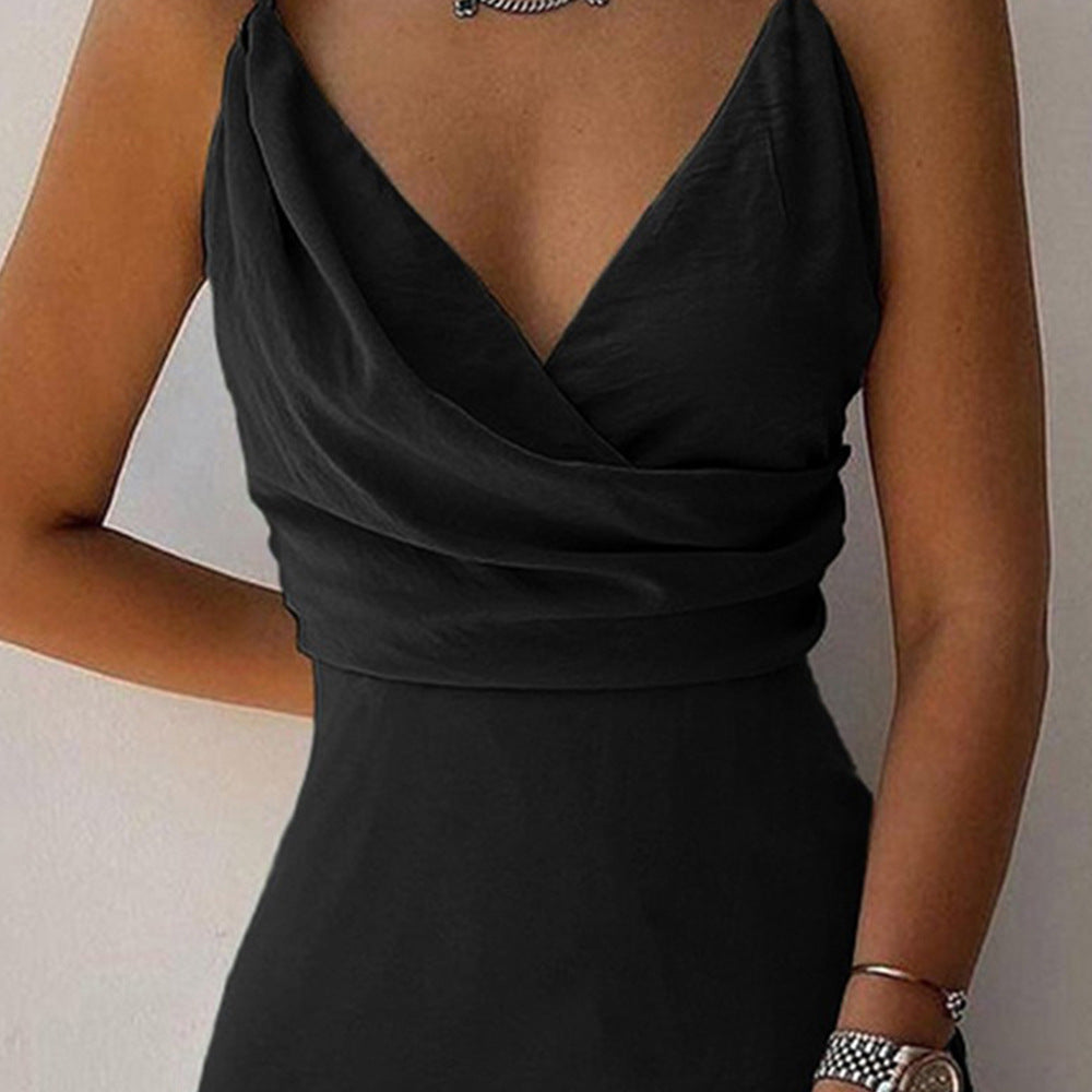 Celeste V-Neck Slit Dress