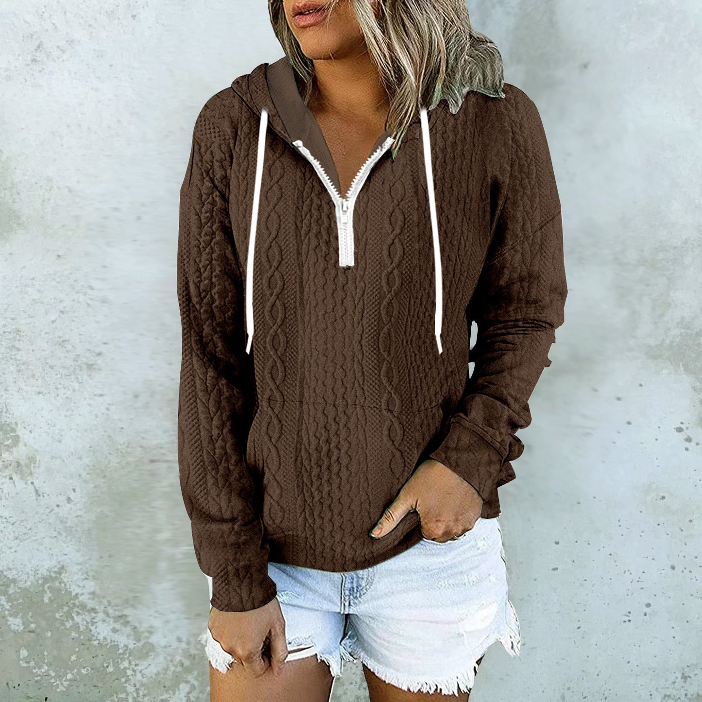 Aria Twist Strickhoodie