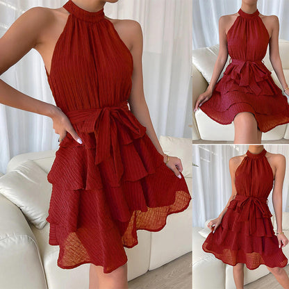 Dahlia Ruffle Halterjurk